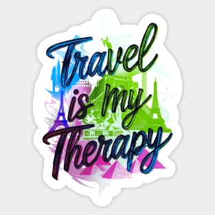 Travel is my Therapy Sticker